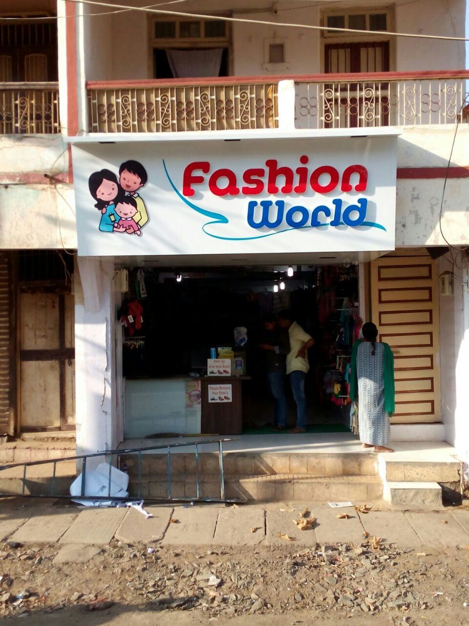 Fashion World printed shop fascia board